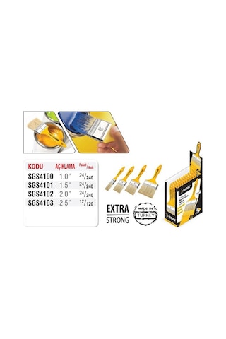Sgs Kestirme Fırça Profesyonel Plastik Sap No:3 Sgs4102 2.0"
