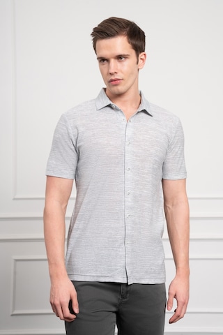 Morven Erkek Yeşil Trend Apaçi Yaka Dynamic Fit Kısa Kollu Gömlek 25ys004005700 Yeşil Yeşil
