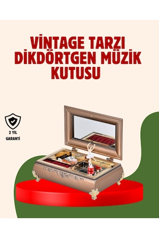 Mini & Midi Müzik Seti Piyano Şeklinde Balerinli Müzik Kutusu Takı Bölmeli Şık Model