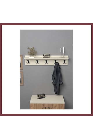 Storeşahin Duvar Askılığı Portmanto Ekru 80 Shn0720