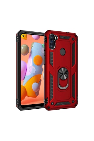 Galaxy A11 Yüzüklü Standli Manyetikili Armor Vega Zirh Kilif 437686059