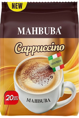 Mahbuba Çikolata Soslu Bol Köpüklü Granule Cappuccino Hazır Kahve 20x25gr Granül