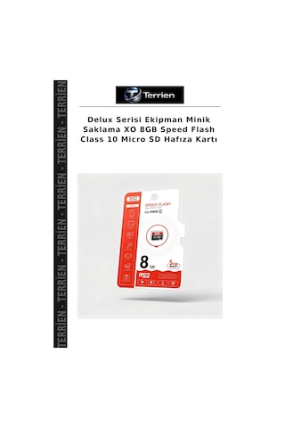 Delux Serisi Ekipman Minik Saklama Xo 8gb Speed Flash Class 10 Micro Sd Hafıza Kartı
