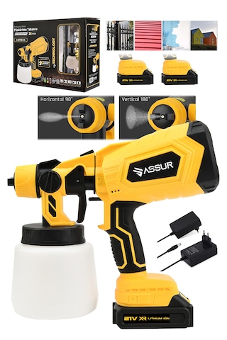 Assur ASR826 21V Çift Akü 300 MM Sprey Püskürtme Sarı