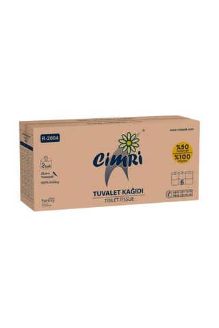 Rulopak Cimri Tuvalet Kağıdı 2 Katlı 166 M 5 Kg - 6 Adet 300113
