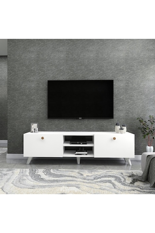 Dekorosso Veco Tv Ünitesi Ayaklı Beyaz