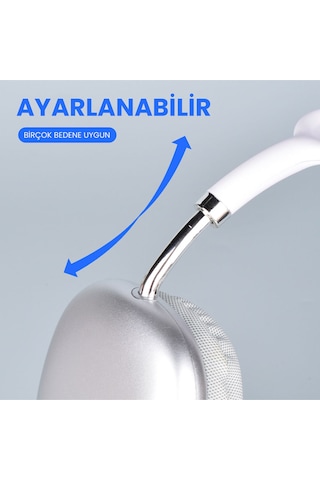 Zore P9 Hi-fi Ses Kalitesi Ayarlanabilir Ve Katlanabilir Kulak Üstü Bluetooth Kulaklık Beyaz