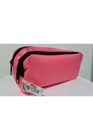 Stilo İki Bölmeli Pembe Kalem Çantası