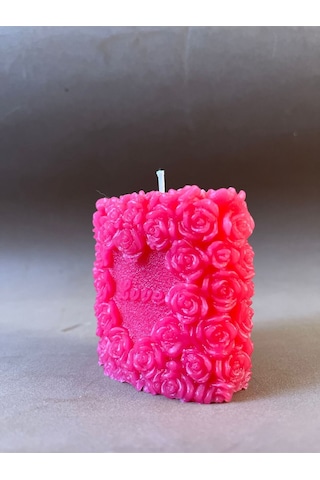Novavita Yenihayat Sevgililer Günü Yılbaşı İçin Love Yazılı Mum Pembe