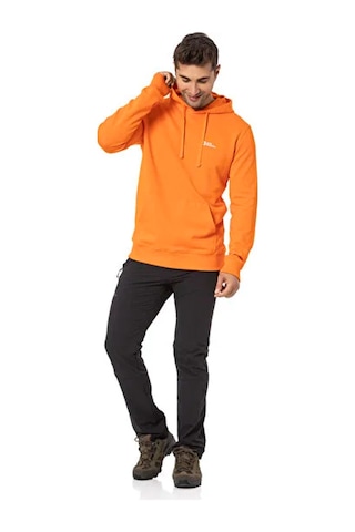 Jack Wolfskin Jack Wolfskın Erkek Sweatshırt Tommy Hoody Turuncu Kapüşonlu Turuncu Turuncu