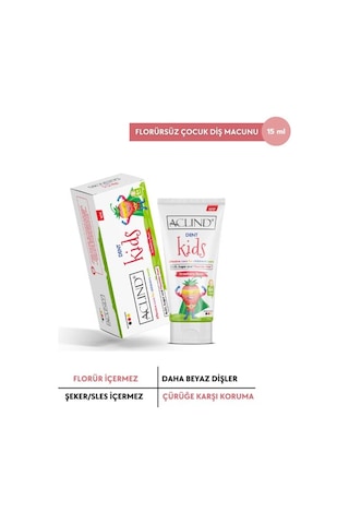 Aclind Dent Shield Diş Macunu 100 ML + 15 ML + Dent Kids 6+ Yaş Diş Macunu 15 ML