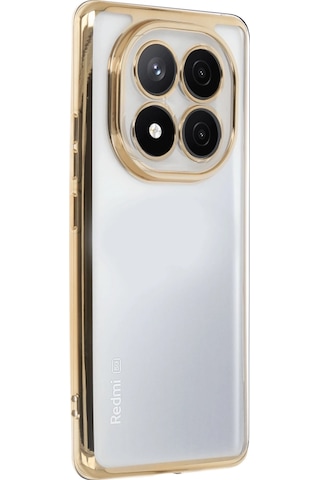 Newface Xiaomi Redmi Note 14 Pro 5g Kılıf Razer Lensli Silikon Semeglbl - 63 - Gold