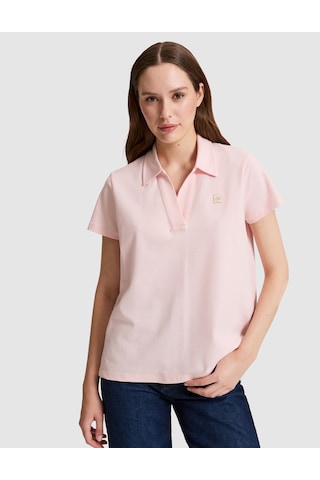 Pierre Cardin Kadın Açık Pembe Tişört Basic 50325465-vr078