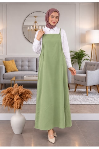 Elmoda Kadın Fıstık Yeşili Ayarlanabilir İp Askılı Jile Fıstık Yeşili Fıstık Yeşili