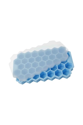 Kapaklı Petek 37 Delik Buz Küpü Tepsisi Silikon 20.5x12 CM Çok Renkli