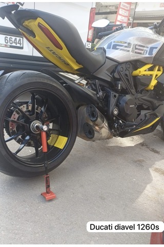 Tek Maşalı Motosikletler İçin Motosiklet Krikosu 28-42 Mm Kırmızı