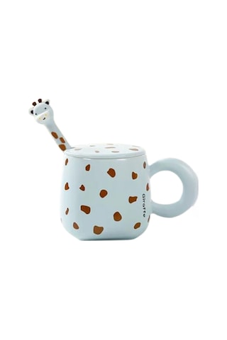 Zürafa Temalı Seramik Kupa 1966 Bebek Mavi