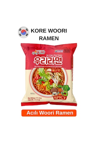 Woori Ramen Acılı Kore Ramen 5'li Paket
