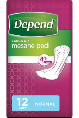 Depend Kadın Mesane Pedi Normal 12'Li