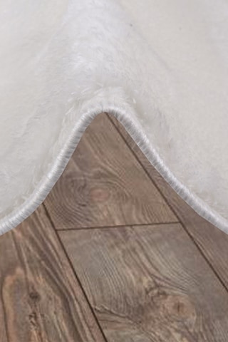 Elite Krem 100x100 Cm Yuvarlak Peluş Banyo Paspası Kaymaz Taban P Krem