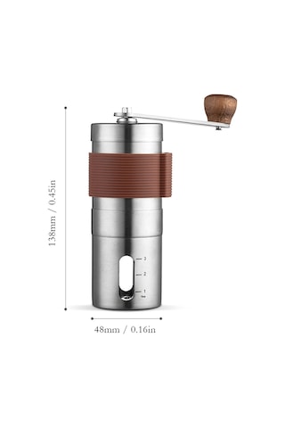 Leezsing Manuel El Kahve Öğütücü Değirmen Ayarlanabilir Öğütme Paslanmaz Çelik Ahşap Tutucu Yıkanabilir Ev Ve Kamp Kullanımı İçin