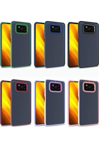 Xiaomi Poco X3 Kılıf Zore Flora Kapak Siyah