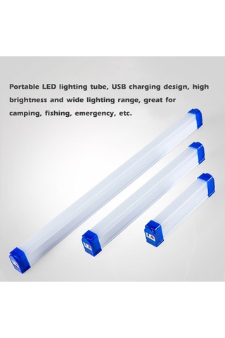 Teltree 40w Usb Şarjlı Taşınabilir Led Işık Tüpü - Kamp, Balıkçılık Ve Acil Durum Aydınlatması Dahili Li-poly Batarya Çok Renkli