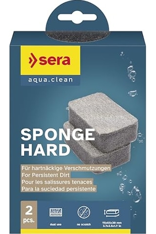 Sera Sponge Hard / Akvaryumdaki İnatçı Kirler İçin Temizleme Süngeri / Akvaryumlardaki Camdaki Yosunları Hafifletme