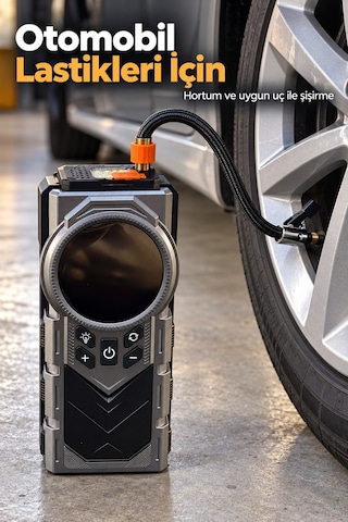 Ayarlanan Basınçta Otomatik Duran Dijital Lastik Şişirme Pompası