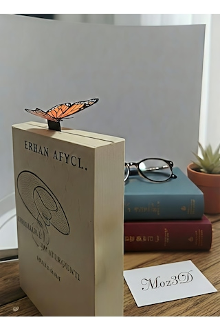 Dekoratif Yapay Kelebek Kitap Üstü Tasarım Ayraç