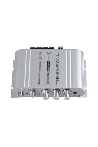 Symbee 2.1 Kanal Alüminyum Amfi - St-838, 20w+20w Güç, Tepki 4-8ω, Ses Kontrolü Volyum, Tiz, Bass , Mp3/mp4 Jack, Gümüş Rengi Şarj Aleti Ve Pil Yok