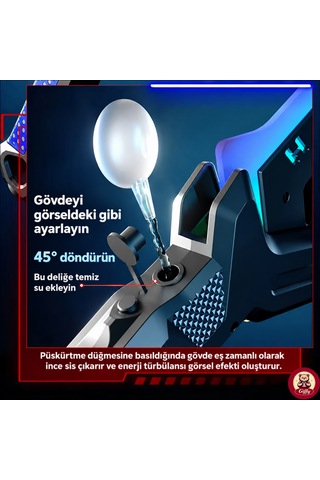 Oyuncak Işın Baltası ,led Işıklı Rgb,buhar Atan ,dahili Şarjlı ,ses Ve Işık Efektli ,darbe Sensörlü ,2 Farklı Modlu Kılıc Ve Balta Modlu ,35 Cm 1 Adet