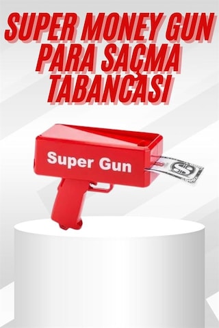 Teknodayım Çocuklara Özel Eğlenceli Para Saçma Makinası Parti Oyuncağı Kırmızı