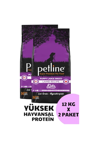Petline Puppy Kids Kuzu Etli Yavru Kuru Köpek Maması 2 x 12 KG
