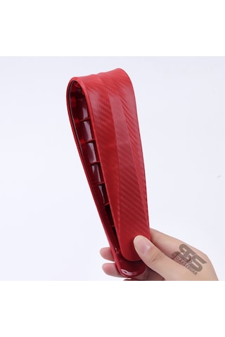 Tampon Koruma Kırmızı Karbon Kabartma Şerit Seti 2'li Tampon Koruyucu Şerit Her Araca Uyumludur Sts Oto Aksesuar