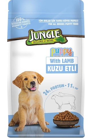 Jungle Kuzu Etli Yavru Köpek Maması 15 KG