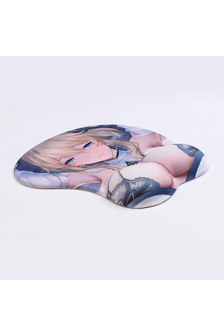 Sevimli Seksi Kız Silikon 3d Mouse Pad Anime Bilek Dinlenme Desteği Opie Ergonomik Kaymaz Yaratıcı Anime Mouse Pad Mavi