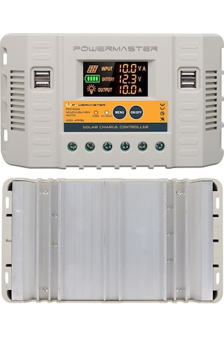 Powermaster Pm-60a 12v-24v-36v-48v 60 Amper 4 Usb Li Dijital Otomatik Solar Şarj Regülatörü