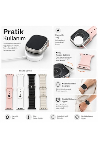 Hiltech T20 Ultra 2 49 MM 4 Kordonlu Akıllı Saat (İthalatçı Garantili)