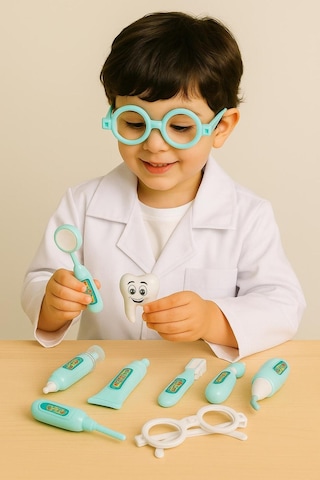 Mavi Diş Doktoru Seti Eğitici Dişçi Doktor Seti