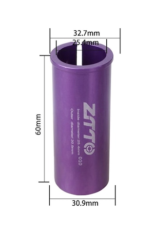 Ztto Bisiklet Koltuğu Direği Adaptörü Alüminyum Bisiklet Selesi Direği Tüpü Azaltıcı Kol Dönüştürücü - 25,4 Mm'den 30,9 Mm'ye