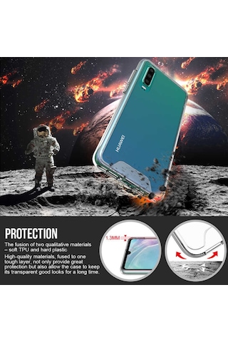 Huawei P30 Kilif Seffaf Sararmaz Gard Silikon 391288101