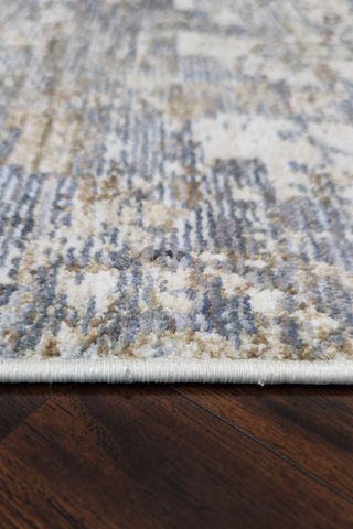 Vivanni Home Everlynn Polyester Vintage Halı Pamuk Atkı Tabanlı Modern Dokuma Ev Halısı Mavi