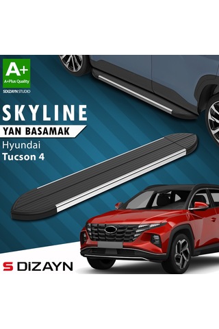 S-dizayn Hyundai Tucson 4 Skyline Krom Yan Basamak 173 Cm 2021 Üzeri A+ Kalite