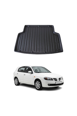 Nissan Almera Hb 2000-2006 Arası Uyumlu Araca Özel Kauçuk Tpe Bagaj Havuzu Siyah