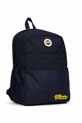 Fenerium Fenerbahçe Lisanslı El Yazısı Logolu Lacivert Sırt Çantası - Laptop Bölmeli Su İtici Kumaşlı Okul Çantası