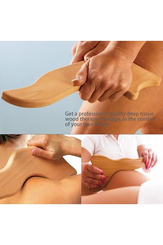 Ahşap Lenf Drenaj Aleti Gua Sha Masaj Aleti Ahşap Terapi Masaj Aleti Sırt, Kollar Ve Bacaklar İçin Selülit Karşıtı Masaj Aleti Çok Renkli