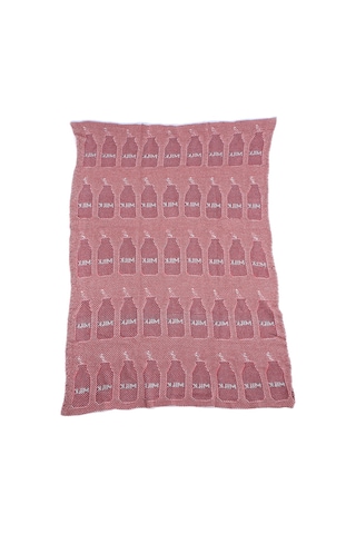 Suntek Bebek Çocuk Örgü Çok Amaçlı Battaniye L-130X110Cm Açık Mavi