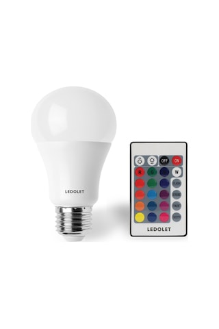 Ledolet Kumandalı Renk Değiştiren 9W Rgb Led Ampul