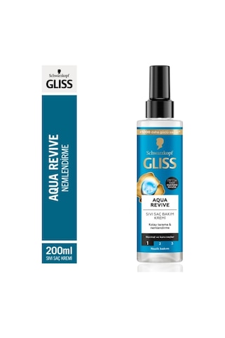 Gliss Aqua Revive Nemlendirici Sıvı Saç Bakım Kremi 200 Ml Sku: Smg8690010400147